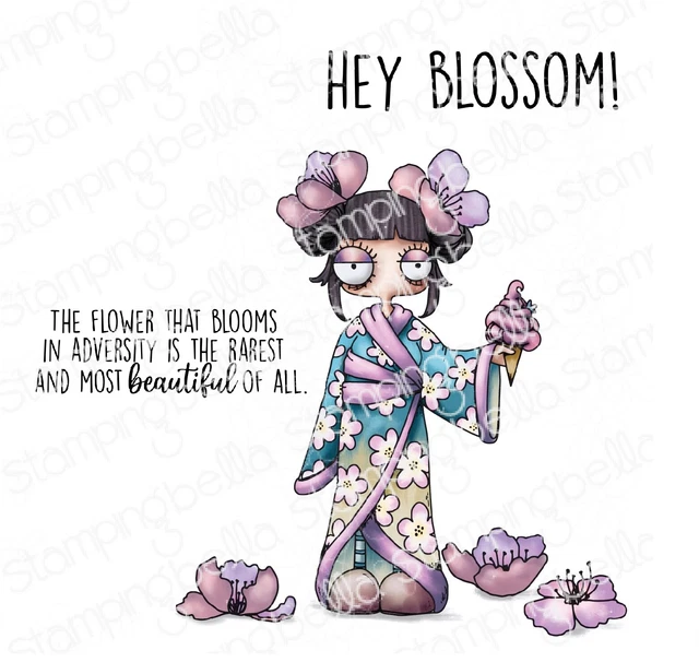 Estampillas de estampado Bella Cling - Flor de cerezo extraña -EB1106