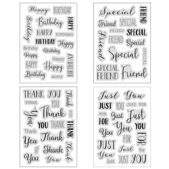 Friend Birthday Sentiments Clear Rubber Stamps Stencil Seal Diy Craft Album Card