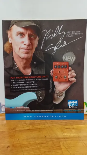 EBS EFFECTS BILLY SHEEHAN DRIVE DELUXE PEDAL PRINT AD 11 X 8.5  z2