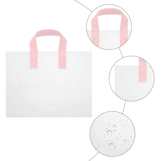 50 pz borsa tote in plastica borsa tote da viaggio borsa tote in plastica borse per la spesa trasparenti