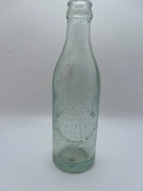 Vintage Collectible Glass Bottle - Union Bottling Works Ironwood, Mich