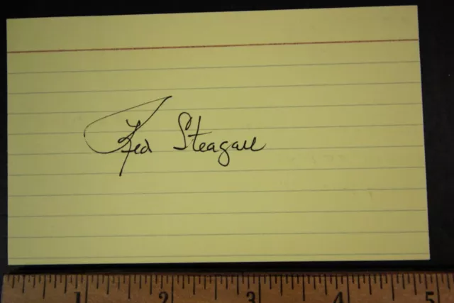 Country Musician RED STEAGALL AUTOGRAPH INDEX CARD~