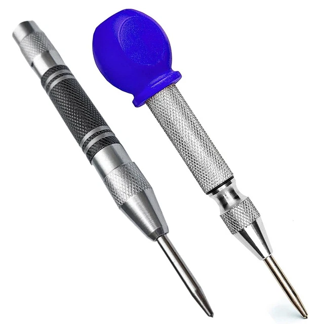 2x (2 pz set punch automatico centrale punch centro foro per legno, metallo, 6497