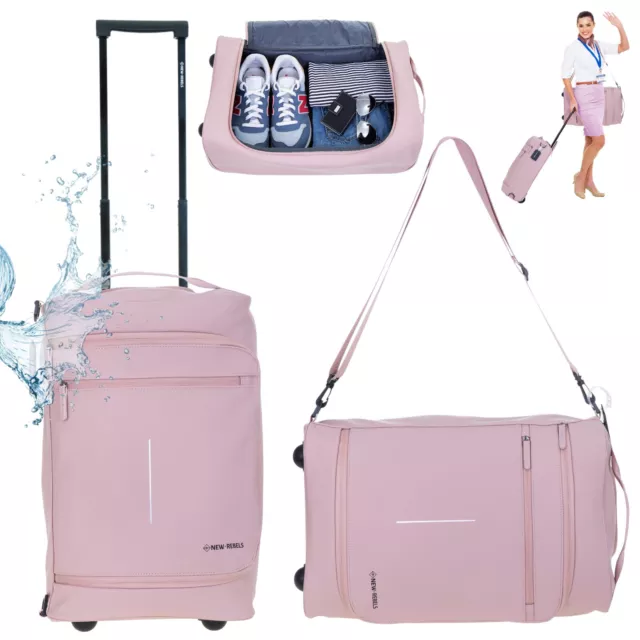 Koffer Trolley Damen Handgepäck IATA New Rebels Harper 50 cm Tasche 23 Rosa +g