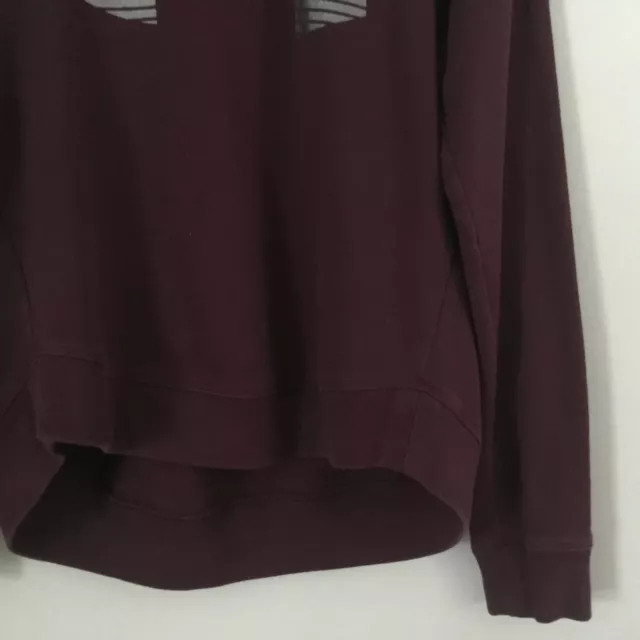 Under Armour Favorite Fleece Maroon Metallic Logo Hoodie Women's Small 3