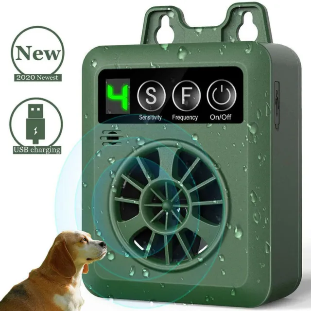 NEW Outdoor Ultrasonic Anti-Barking Device Dog Bark Control Sonic Silencer