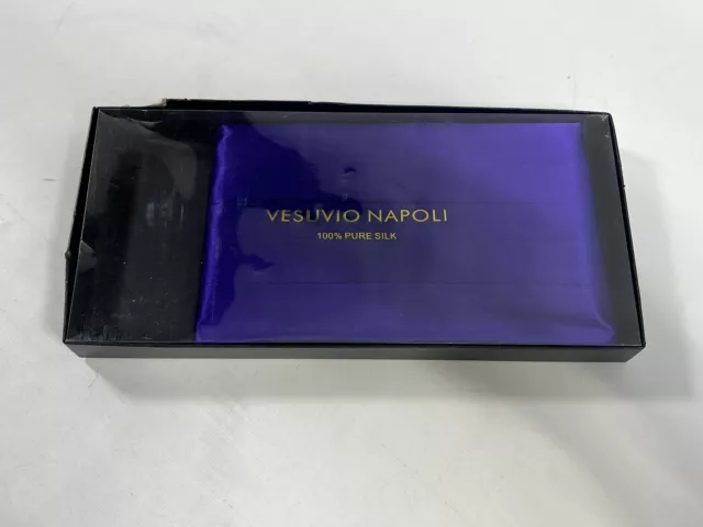 Mens Vesuvio Napoli Purple Silk Cummerbund NEW