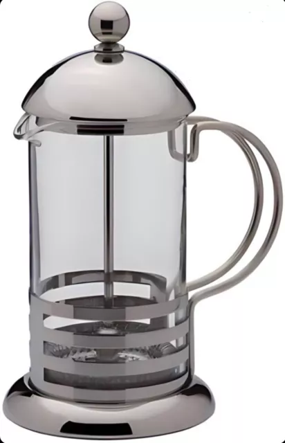 350ml/3-Cups Stainless Steel Glass Cafetiere French Filter Coffee Press Plunger