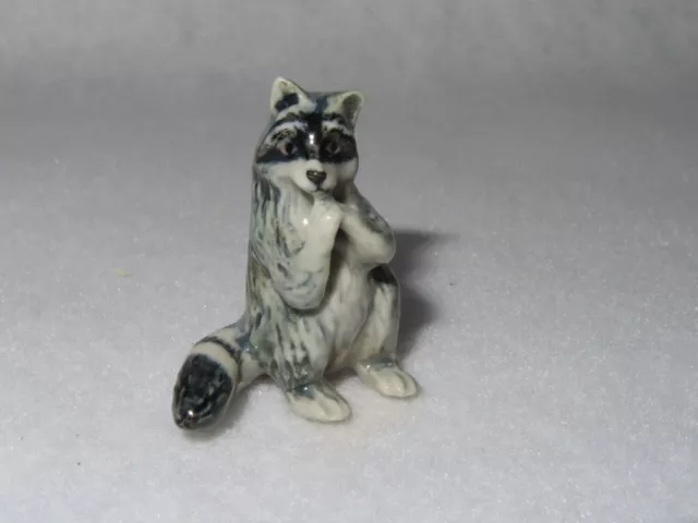 Raccoon Sitting With Paws Up Klima Miniature Porcelain Animal