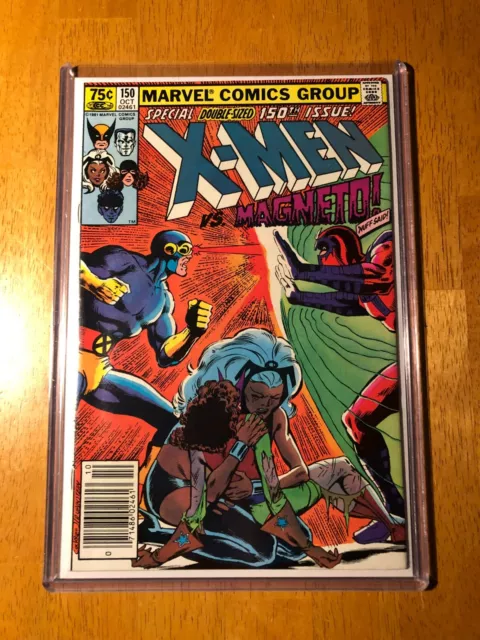 Uncanny X-Men #150 1981 Newsstand NM+ Magneto Origin Revealed w/ Plastic Sleeve