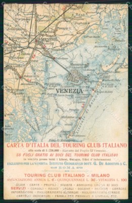 Venezia Tridentina Trentino ed Alto Adige cartina politica Cartolina 
