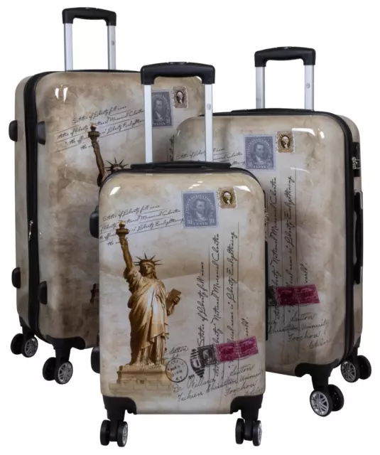 Polycarbonat Hartschale Reise Koffer Trolley M,L,XL oder Set Motiv New York