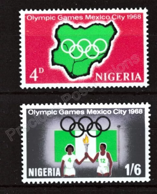 Nigeria Mnh Stamp Set 1980 Winter Olympic Games Mexico City