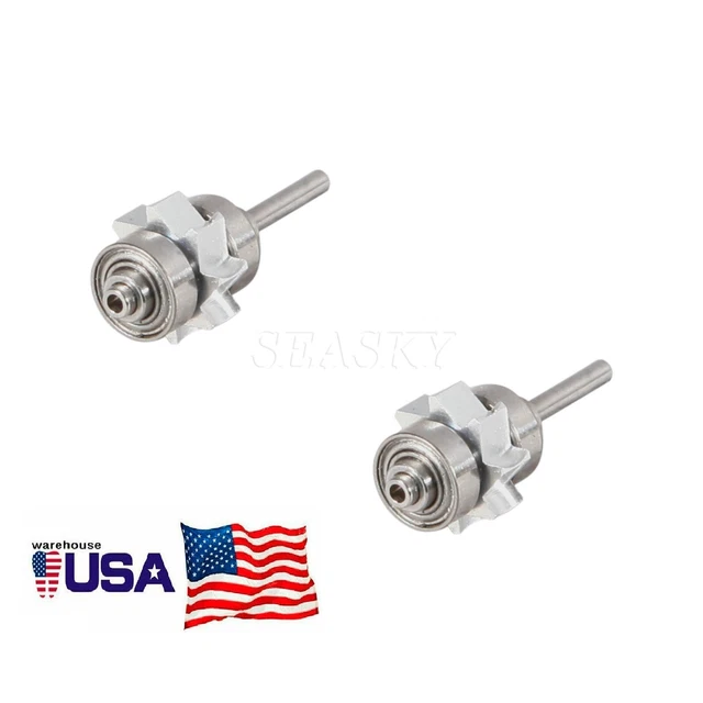 2xDental Turbine Cartridge Rotor For Fiber Optic LED High Speed Handpiece YB6 US