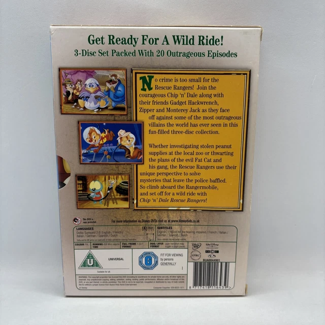 Texas Rescue Rangers Collection DISNEY'S CHIP 'N' Dale Rescue Rangers DVD First Collection 3 Disc ...
