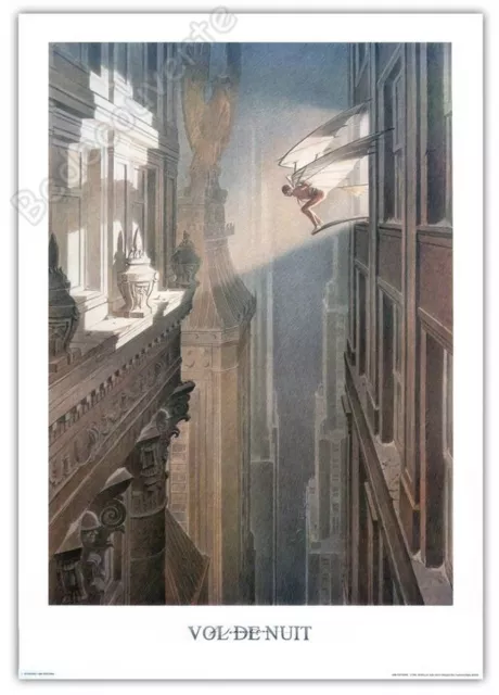 Affiche François SCHUITEN Vol de nuit 1000 Editions 68x98 cm