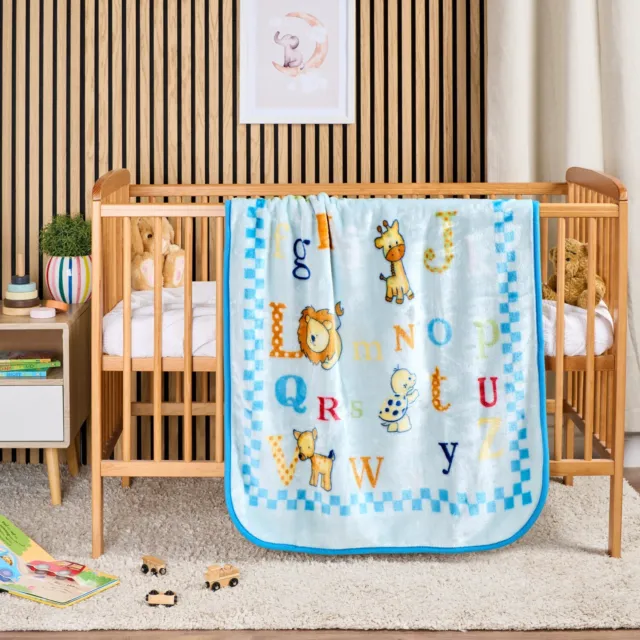 Toddler Baby Blanket Soft Fleece Nursery Cot Bed Toddler Throw Boys Girls Kids