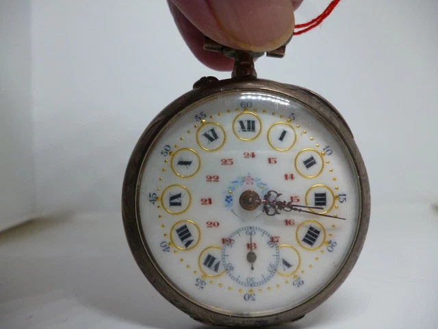 Chaîne De Montre Gousset En Argent Massif - XIXème Siècle - Antique - Occasion Très Bon état