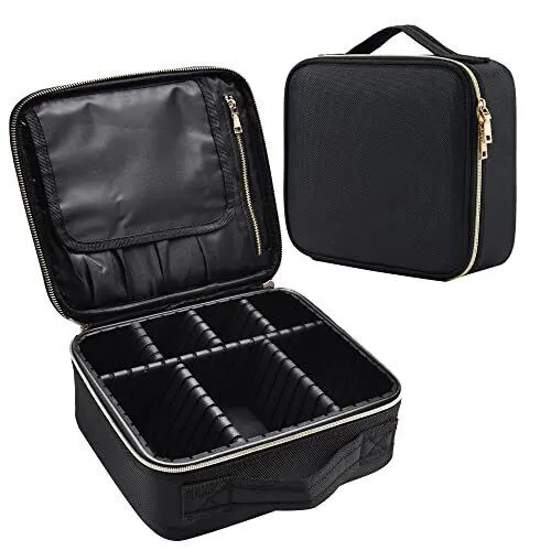 Joligrace Makeup Bag Cosmetic Case Vanity Travel Beauty Box Make Up Train Case