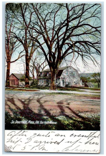 1906 Old Bartlett House Roadside So. Deerfield Massachusetts MA Posted Postcard