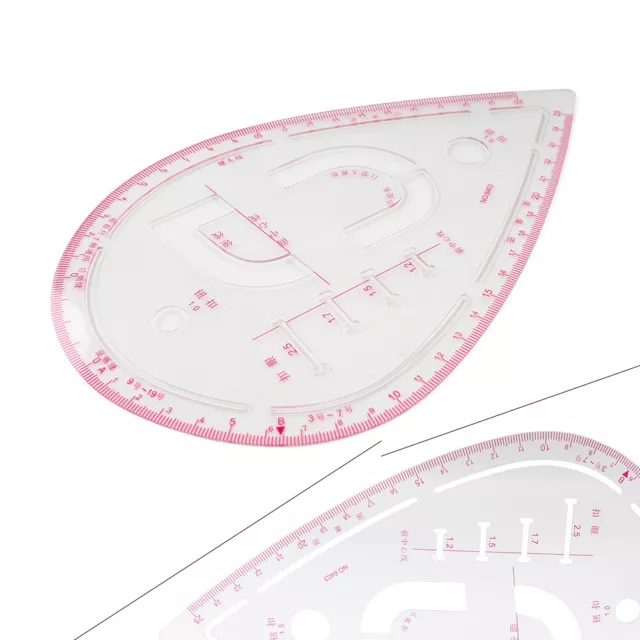 For Dressmaking Grading Pattern Design Sewing Sleeve Curve Plastic Ruler Measure