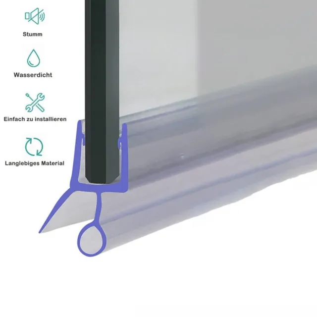 Juego de sellos de ducha flexibles rayas junta de puerta transparente universal