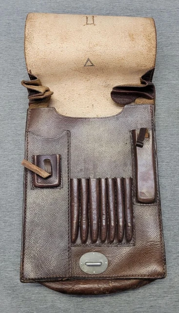 "Borsa per carte borsa in pelle alluminio militare ""1937 seconda guerra mondiale seconda guerra mondiale Wehrmacht Luftwaffe?"