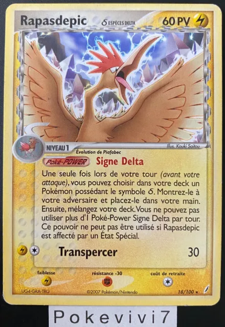 RAPASDEPIC 18/100 Pokemon Card Rare Block EX Guardians of Crystal FR USED