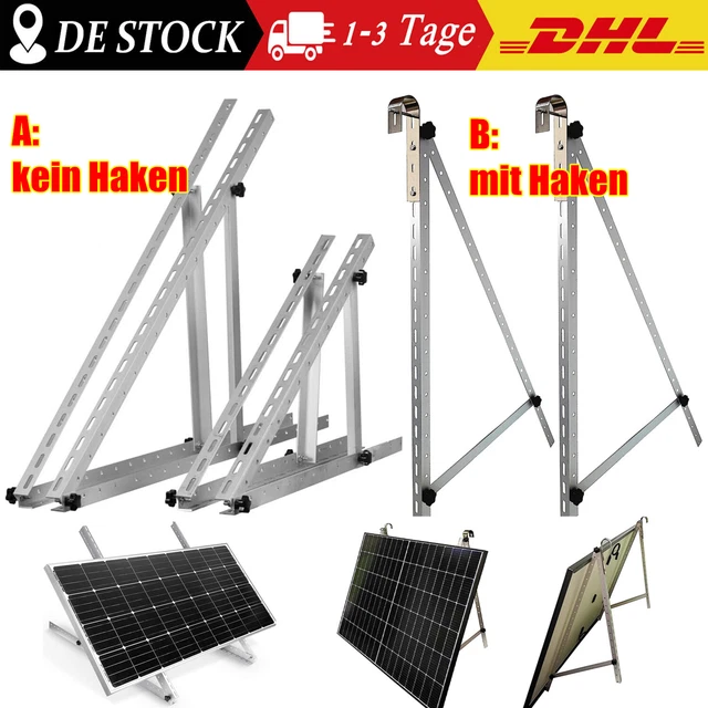 Ganci Per Pannelli Solari Su Tegole - Supporto Ferro Per Impianti Fotovoltaici E Balcone - Foto 6