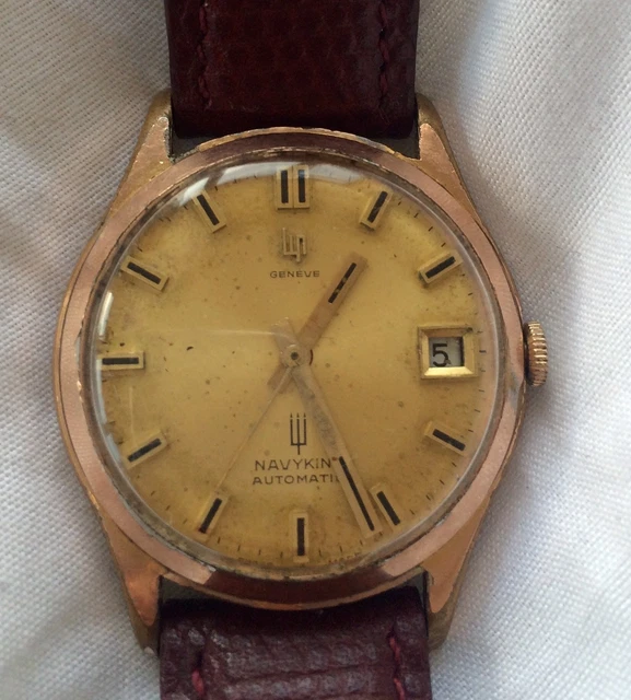 Boîte à Montre Ancienne LIP Genève - Bois Et Cuir Vintage - Charnière à Vérifier