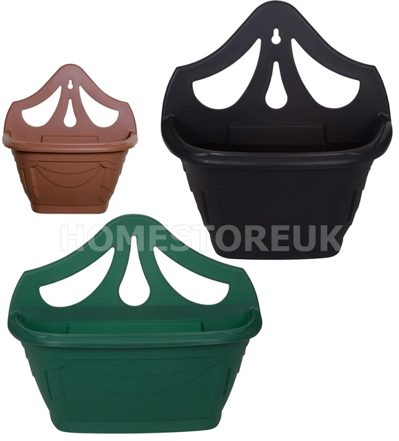 PLASTIC WALL MOUNT Fence Hanging Planter Plant Flower Pot