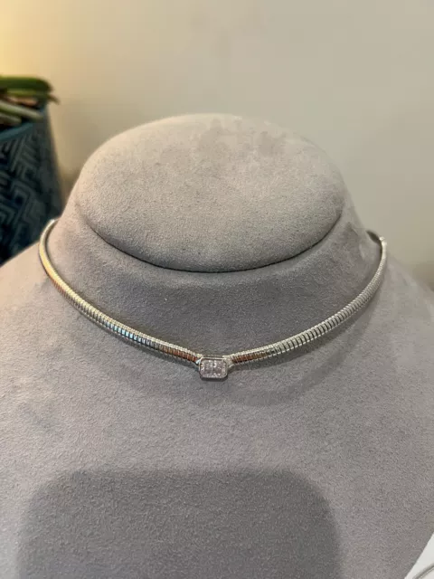 Nadri Collar Silver Emerald Nadri Collar Silver Emerald
