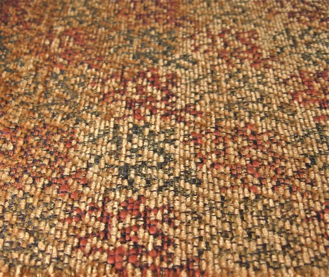 dollhouse doll house miniature MOD MOD RUG CARPET AUTUMN ORANGE GREEN RUST