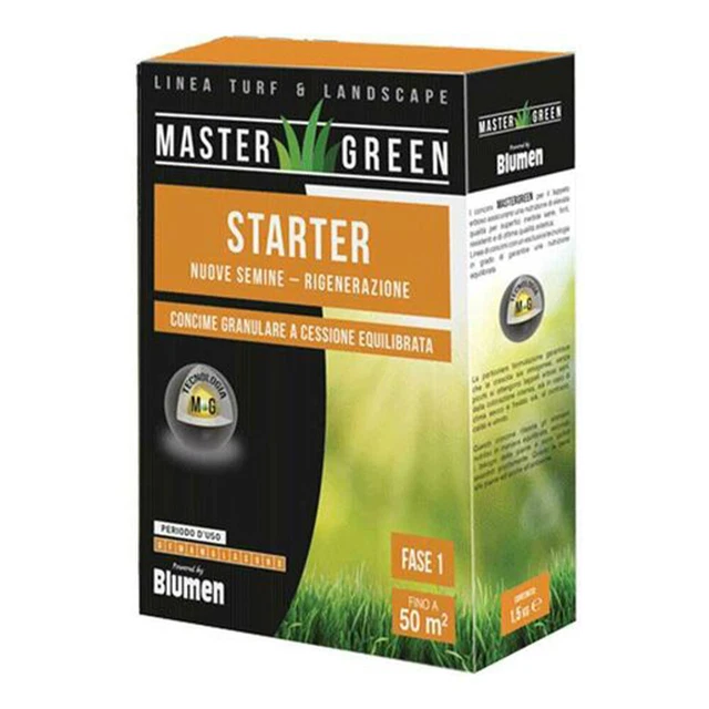 Fumier Solide Starter Pour Pelouse 1.5KG Neuves de Psyllium Rigenarazione BLUMEN