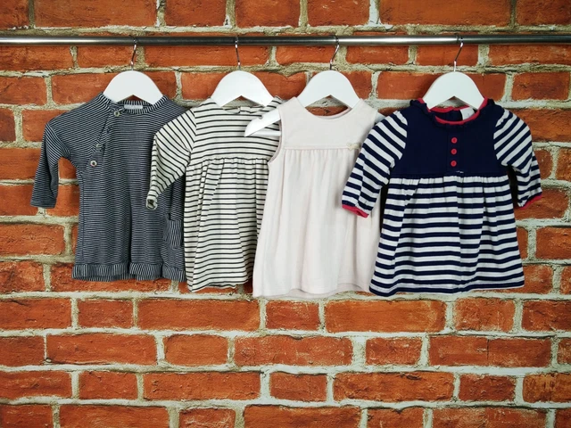 Baby Girls Bundle Age 3-6 Months Next M&S J Conran Dress Set Winter Stripe 68Cm