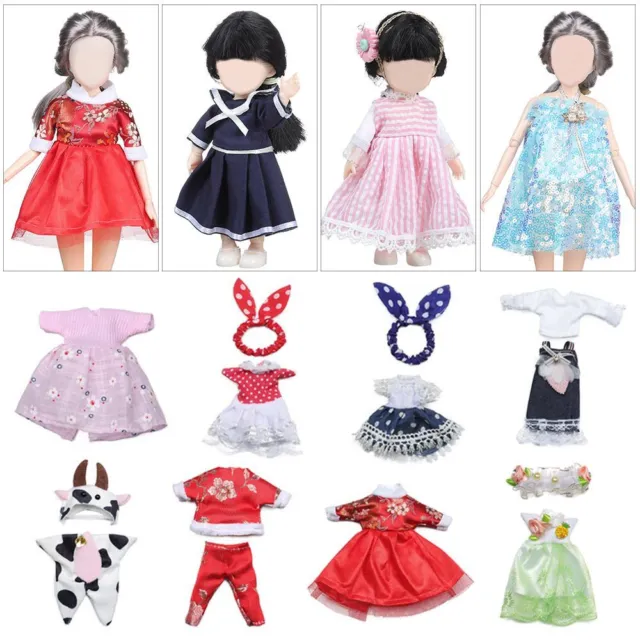 DIY Sewing Fabric Toys Lace Skirt Summer Toys Clothes 16~17cm Dolls Dress