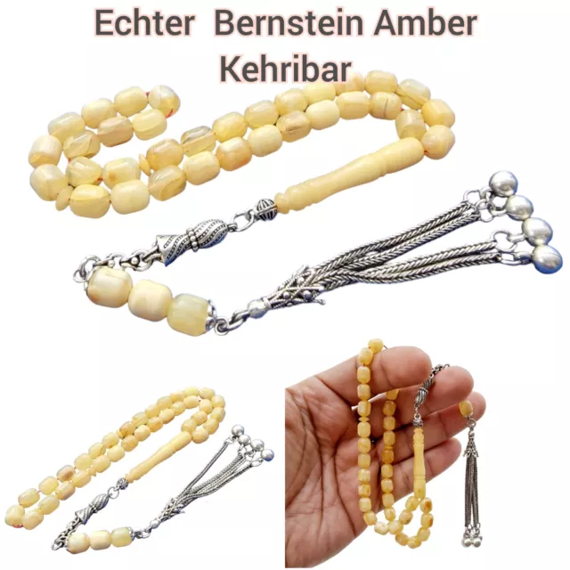 Tesbih Tespih Damla Kehribar Amber Bernstein 9 Gr Litauen Prayerbeads Rosary