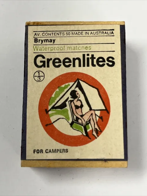 Brymay Greenlites Waterproof Matches for Campers Plywood Matchbox
