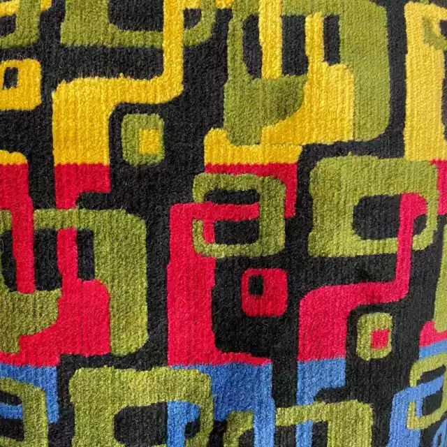 ALADDIN 60s 70s festival VINTAGE Tapestry Boho Hippy Vest Carpet  Chenille M 3