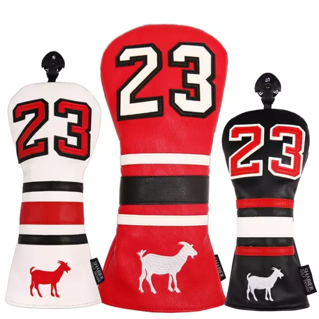 NEW Golf Headcover Michael Jordan GOAT #23 Leather Headcover Chicago Bulls