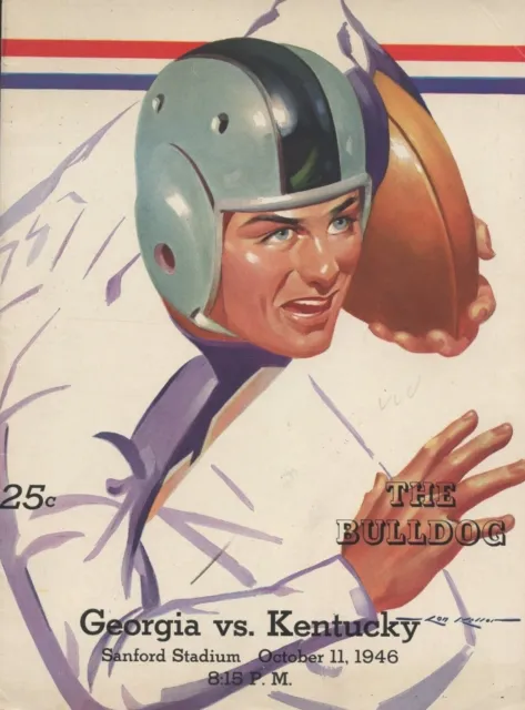1946 GEORGIA BULLDOGS vs KENTUCKY WILDCATS NCAA Football Progam COVER ART ONLY