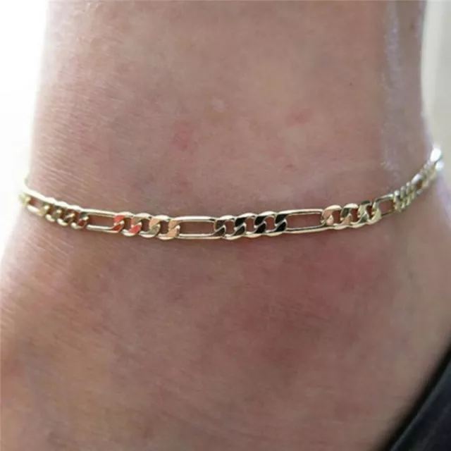 1 Pcs Fashion Gold Silver Plated High Quality Ankle Chain Anklet Foot Jewelry~7H