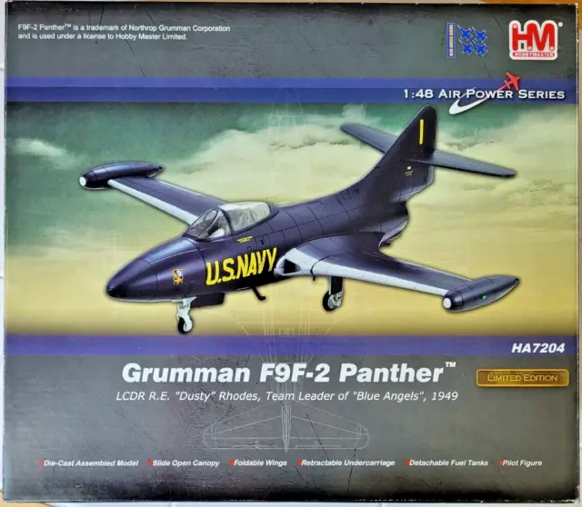Hobby Master Grumman F9F-2 Panther, Dusty Rhodes, Blue Angels 1949, HA7204, 1/48