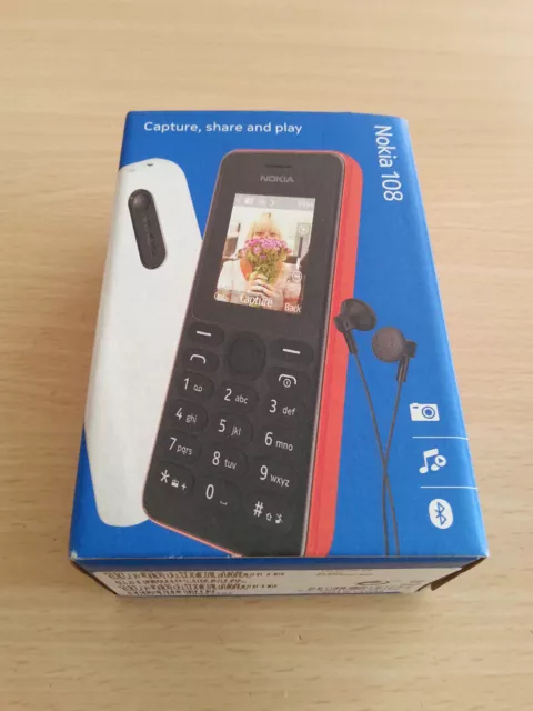 Nokia 108 Schwarz Neu+Ovp+Viele Extras+Rechnung+Dhl Versand