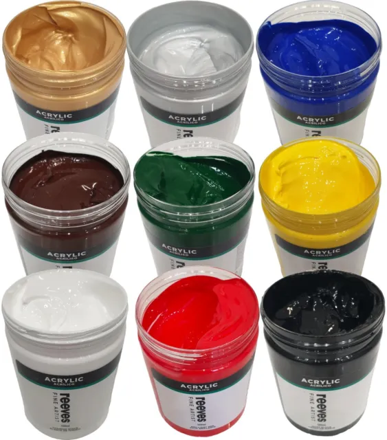 Reeves Acrylic Fine Artist Paint Large 500ml Tubs