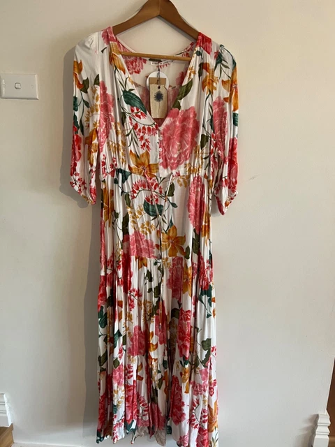BOHO FLORAL MAXI Dress - Labels of love - size XL BNWT $5.00 - PicClick AU
