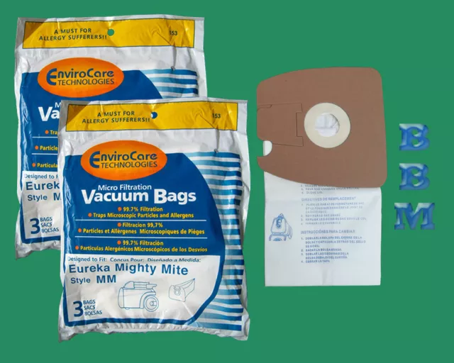 6 Allergy Bags Eureka Sanitaire Style MM Mighty Mite Tank Vacuum 602695 60296