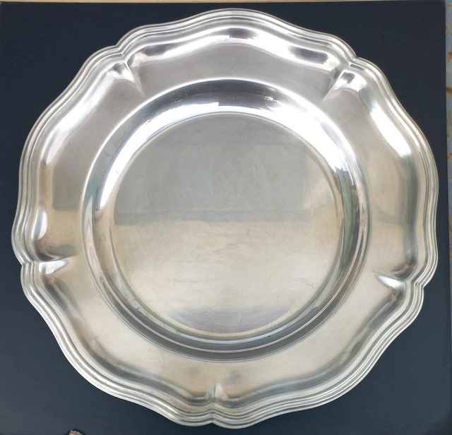 Plat De Service Christofle Métal Argenté 30 Cm - Plateau Assiette Ronde Vintage