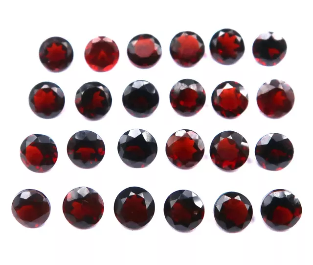 Granate - Facetado Ronda - 24pcs-10.05Cts - Ø 4.5-4.6mm - Terminal