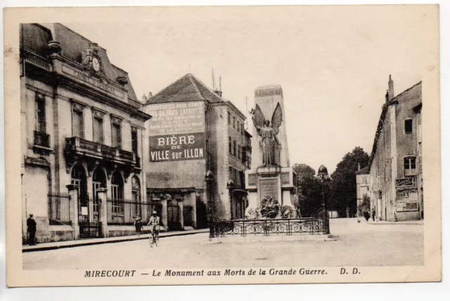 MIRECOURT - Vosges - CPA 88 - le monument aux morts de la grande guerre